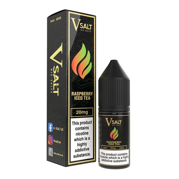Raspberry Iced Tea V Salt 10ml Nicotine Salt E-Liquid, 10ml bottle, 50PG/50VG ratio, 20mg Nicotine